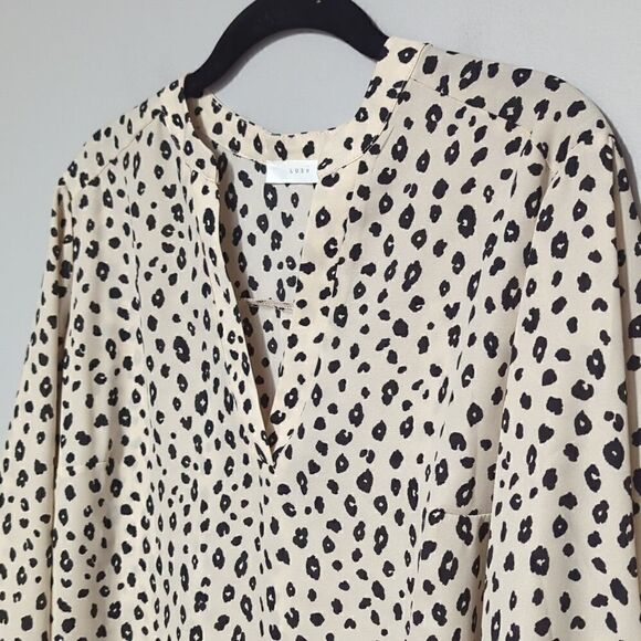 Lush Cream and Black Three Quarter Length Sleeves Blouse - Picture 2 of 6